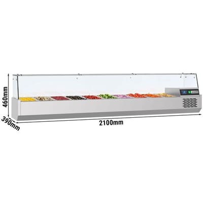 GGM Gastro Kühlaufsatzvitrine PREMIUM - 2100x390mm - 10x GN 1/3