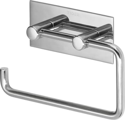 Tiger Square - WC rolhouder zonder klep - Zonder boren - 3M tape - Chroom