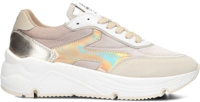 Hip H1835 Sneakers Meisjes - Leren Sneaker - Beige - Maat 37