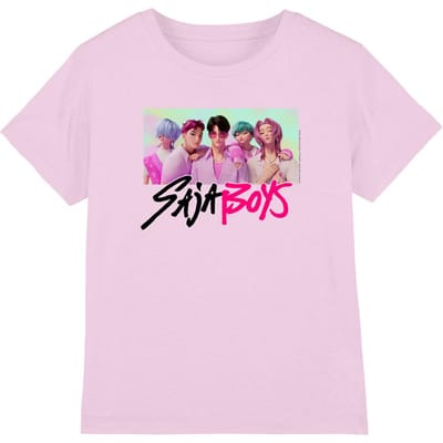 K-Pop Demon Hunters Kinder/Kids Saja Jongens Fotolijst T-shirt (Lichtroze)