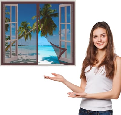 Magnetisch Hor voor Raam 80x100 cm - Muggenhor Gaas met Sterke Magneten, Wasbaar