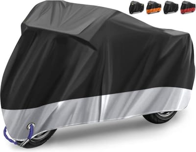 Waterdichte Motorhoes 210D Oxford Stof - Motorfietshoezen - Bescherming tegen UV-Regen Stof Sneeuw - Zilver-N 265 x 105 x 125 cm Motorhoes