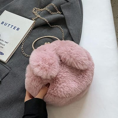 Herfst en Winter Pluche Tas Vrouwen Nieuwe Stijl Furry Crossbody Tas Vrouwen Ins Schattige Zachte Schouderkettingtas Vrouwen gray