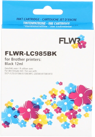 FLWR - Cartridges / Brother LC-985BK / zwart / Geschikt voor Brother