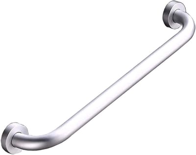 Veiligheidsgreep Badkamer - Handgreep Douche - Extra Stabiliteit - Gebogen Strip Design - 50 cm - Zilver