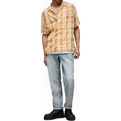 AllSaints Buddy Ss Shirt Faded Taupe Size: XS | Casual Shirts Outlet | Heren | Taupe