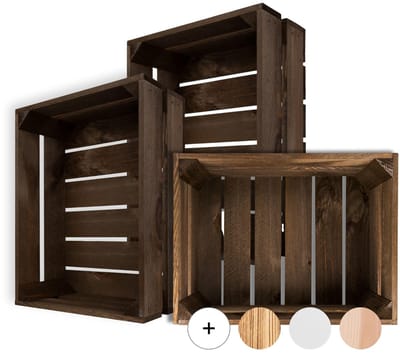 Deco Natuurlijke Houten Kist Bruin | 40 x 30 x 15 cm | Houten Mand Ideaal voor Opslag Cadeau Decoratie DIY Ambachten | voor Documenten Speelgoed Gereedschap