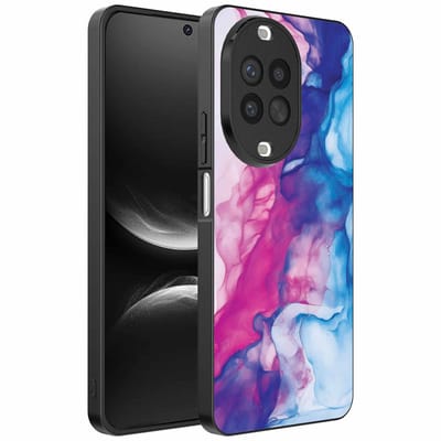 Geschikt voor Huawei Nova 14 Telefoonhoesje met Roze Blauw Marmer Opdruk - TPU Backcover Case Rose Blue Marble Design - Smartphonica geschikt voor Huawei Nova 14