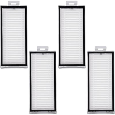 Dailygoods- Vervangingsfilters 4-pack - Wasbare Filters - Robotstofzuiger Accessoires - Duurzaam ABS-kunststof - Efficiënte Herbruikbare Filters - 11,5x4,6x1,7cm - Stofzuigerfilters