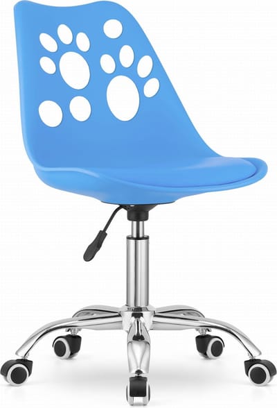 PRINT - Bureaustoel kind - in hoogte verstelbaar - blauw
