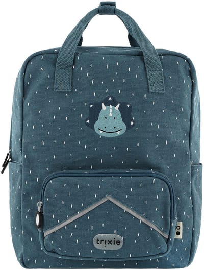 Trixie Rugzak - Mr. Triceratops - Schooltas Waterafstotend - Boekentas voor Kind - Voor Jongens en Meisjes - Ook geschikt als Gymtas - Blauw - Dino