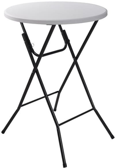 Statafel opvouwbaar rond ø80x110 cm - wit