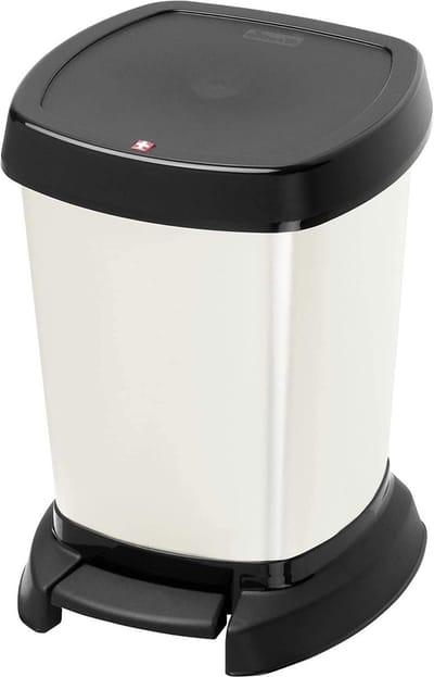 Afvalemmer - Prullenbak - Badkamer Organisatie - Geruisloos Sluitend Deksel - 6 Liter - Zilvermetallic