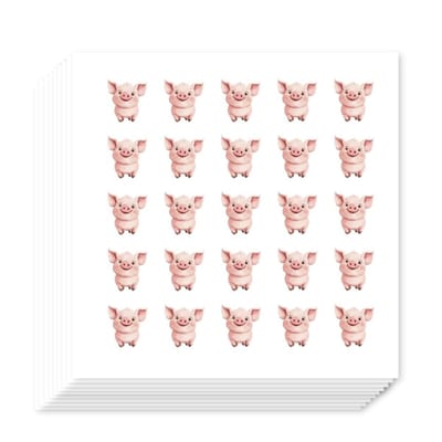 Dailygoods- Planner Stickers 500 Stuks - Roze Varkens Stickers - Papierstickers voor Planner - Scrapbook - Knutselen - Decoratie - 1,27 cm