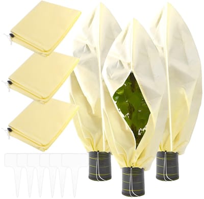 Allecto - Plant Protection - Winterbescherming - Ademend - 100 x 80 cm - Vorstbescherming - Herbruikbaar - Geschikt voor Potplanten - Kleur: Transp...