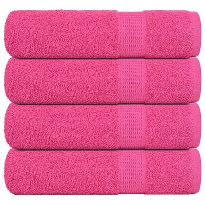 vidaXL - Handdoeken - FROGN - 4 - st - 50x100 - cm - 360 - g/m² - roze