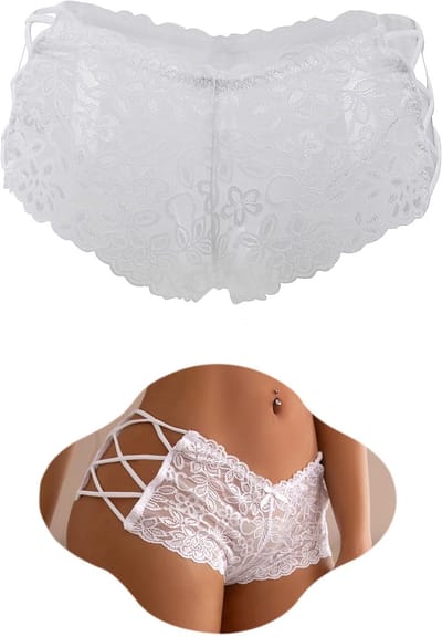 Dailygoods - Dames Hipster Kanten Slipje - Hollow Out Hoge Taille Ondergoed