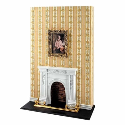 Mini Mundus 83000 Schoorsteen Ombouw Bouwpakket – Miniatuur Open Haard 1:12 – Houten Haardombouw – DIY Poppenhuis Meubel