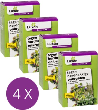 Luxan Genoxone Zx - 4 Stuks - Concentraat - Onkruidbestrijding - 100 ml - Garden Select