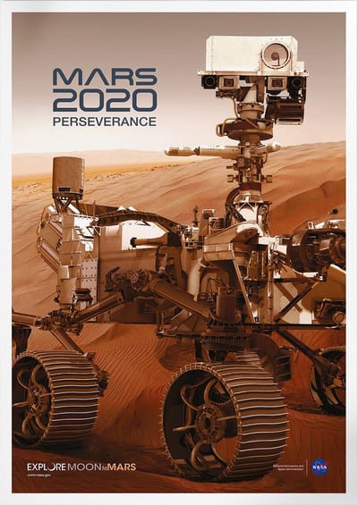 Mars 2020 Perseverance | Space, Astronomie & Ruimtevaart Poster | A3: 30x40 cm