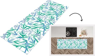 Keukenloper - Loper keuken - Patroon - Bladeren - Planten - 150x50 cm - Keukenloper vinyl