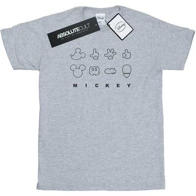 Disney Heren Mickey Mouse Deconstructed T-shirt (Sportgrijs)