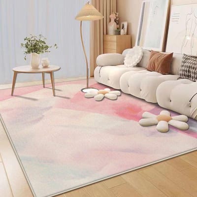 Noordse Luxe Roze Tapijten Woonkamer Decoratie Huis Eenvoudig Tapijt Modern Meisjesslaapkamer Zachte Vloermat Kamer Bedzijde Grote Kleden 80*120cm
