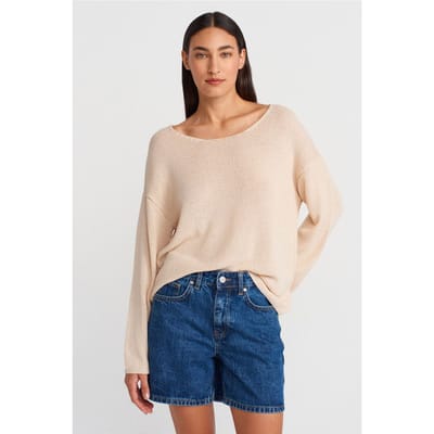Dames Ribbeltrui met Bootcut-Hals