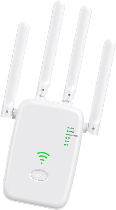 Wifi Versterker - Draadloze Repeater - Signaal Uitbreiden - 300 Mbit/s Snelheid - 10 x 10 x 12 cm - Meerkleurig