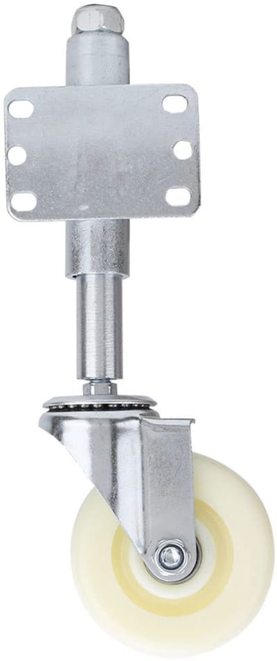 Dailygoods- Zwenkwiel Geveerd 10,2 cm - Zwenkwielen Set van 4 - Poortrol - Draagvermogen 440 lbs - Eenvoudig te monteren - Veelzijdige toepassingen - Poortwiel