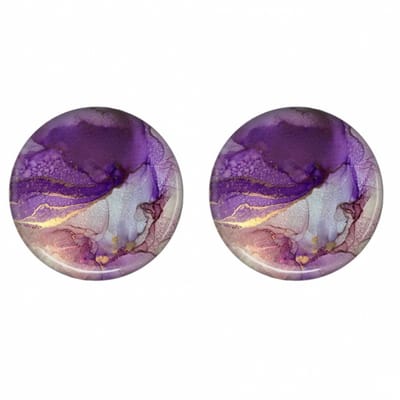 Clip oorbellen Amara paars 2 cm