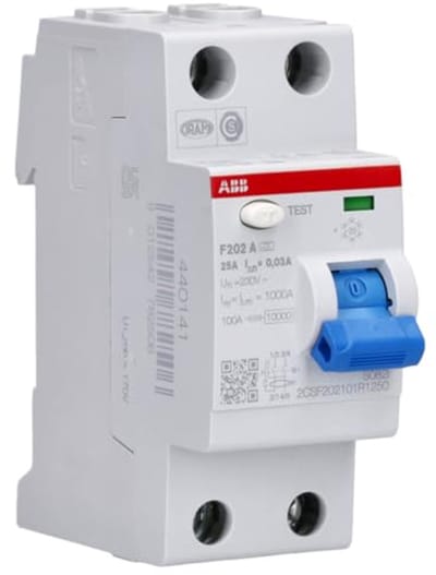 Aardlekschakelaar 2-polig 25A 0,03A 230V