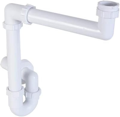 Ruimtebesparende Buissifon met Apparaataansluiting voor Wasmachine/Vaatwasser