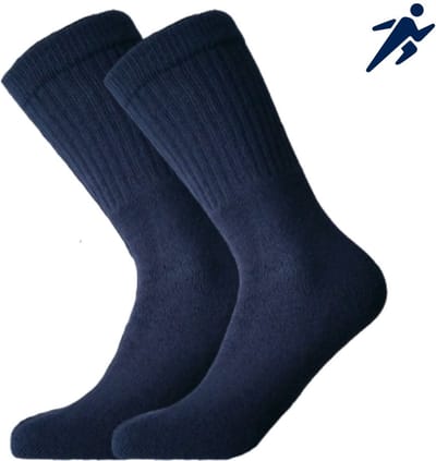 Sportsokken – 10 Paar – Marineblauw – Badstof – Katoen – Unisex – Maat 39-42