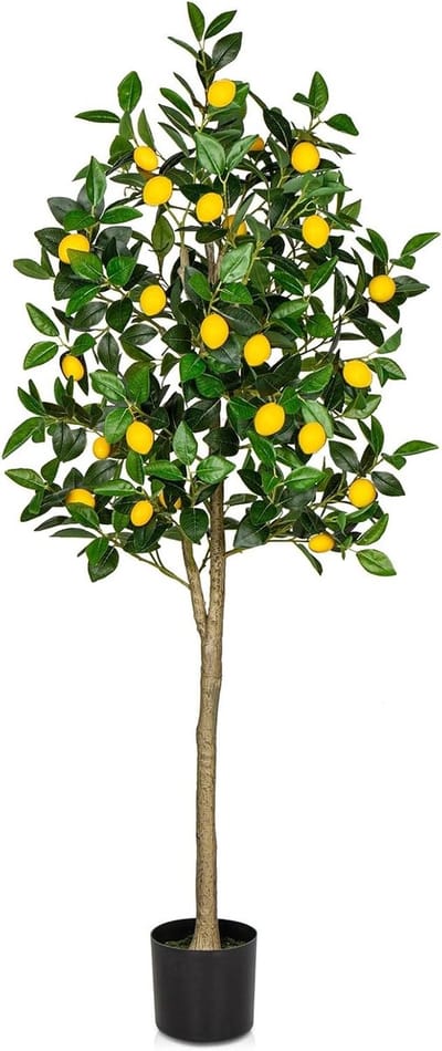 Grote Kunstlemonboom van 150 cm voor Binnen en Buiten - Moderne Decoratie voor Woonkamer, Badkamer en Balkon