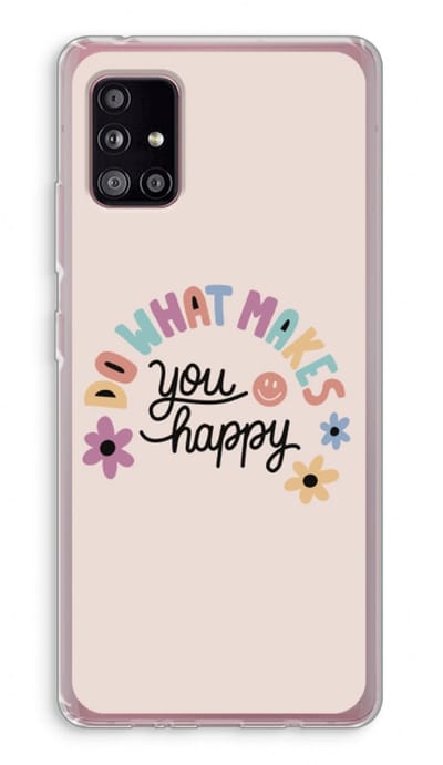 Case Company® - Hoesje geschikt voor Samsung Galaxy A51 5G hoesje - Happy days - Soft Cover Telefoonhoesje - Bescherming aan alle Kanten en Schermrand
