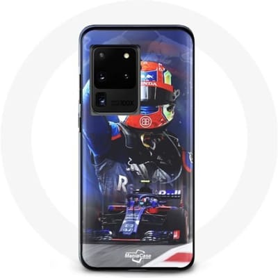Case voor Samsung Galaxy S20 Ultra Formule 1 Pierre Gasly F1 Racing Driver Rood Blauw