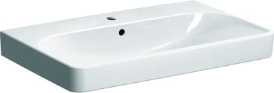 Geberit Smyle wastafel - 75cm - 1 kraangat - met overloop - wit