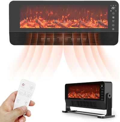 Innovastore Elektrische kachel - Wandkachel - Vloerhaardkachel - Blaassysteem - WarmteVentilator - SimulatieVlam - 56.4x29.4x15.9
