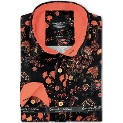 Heren Overhemden Lange Mouw - Overhemd Heren Strijkvrij - Slim Fit Overhemd Heren - 3100 - Zwart