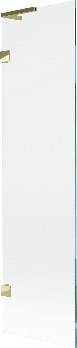 Mexen Lunar L badwandscherm 1-delig 50 x 150 , transparant, goud - 897L-050-000-50-00
