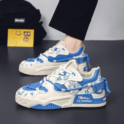 Nieuwe Zomer Ademende Boardschoenen Trendy Schoenen Sport- en Casual Hardloopschoenen Tiener Herenschoenen Antislipschoenen 44 white