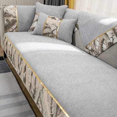 Marmeren Bankhoes Slipcovers Antislip Bank Stoelhoes Bankhanddoek 1/2/3/4-zits L-vorm Hoekbankhoezen voor Woonkamer 70x70cm 1pcs