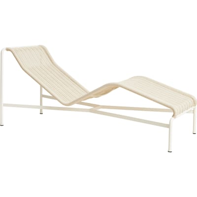 HAY Palissade Cord Chaise Longue - cream white
