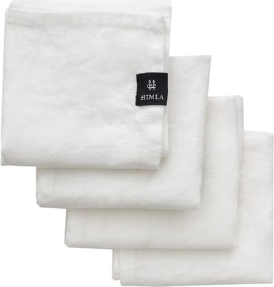 Himla Sunshine Linnen servet - 4 stuks – White