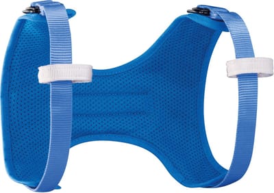Klimgordels : Petzl Body Zeer Comfortabele Kinderborstgordel blauw