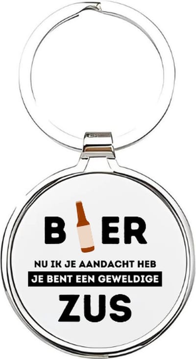 Akyol - je bent een geweldige zus Sleutelhanger - Zus - de liefste zus - zus sleutelhanger - zussen sleutelhanger - sleutelhanger zus - familie sleutelhanger - verjaardagscadeautje - zus cadeau - sister - zusje - 4 x 7,5 CM
