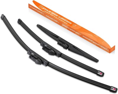Wisserbladen Set van 3 voor VW T-ROC Type A11 (2017) - Voorruit en Achterruit, 650 mm/475 mm/325 mm, Perfecte Pasvorm en Duurzaam