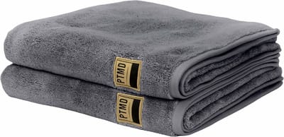 PTMD Luxe Handdoeken - Badhanddoek - 100% katoen - 600 g/m² - 50 x 100 cm- Grijs - Set Van 4