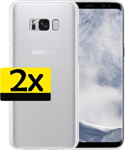 Hoesje - 2 Stuks - Geschikt voor Samsung Galaxy S8 - Sterk & Shockproof - Case Siliconen - Back Cover - Telefoon Hoes - Telefoonhoesjes - Transparant